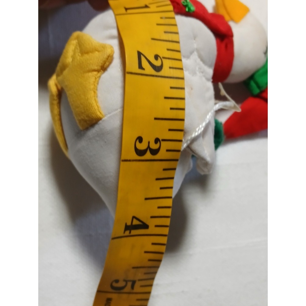 VTG 80s Country Geese Fabric Handmade Christmas Ornaments Lot 3 Plush Stuffed - Picture 7 of 12